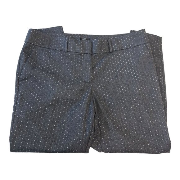 LOFT Plus Women Marisa Skinny Pants SZ 16 Gray Dotted Pattern Stretchy  Slim Fit - Picture 8 of 14